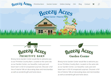 Tablet Screenshot of breezyacresvt.com